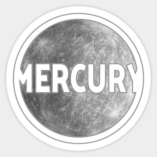 Planet Mercury with lettering gift space idea Sticker